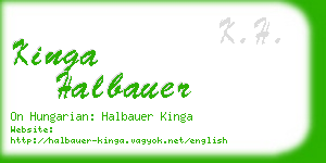 kinga halbauer business card